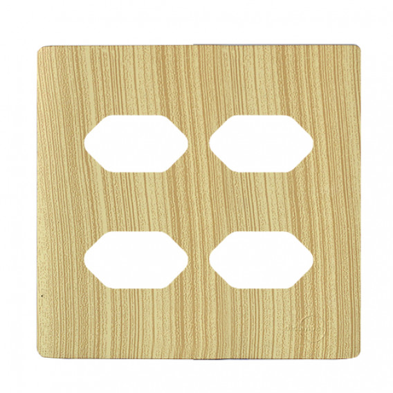 Placa p/ 4 Tomadas 4x4 - Novara Maple